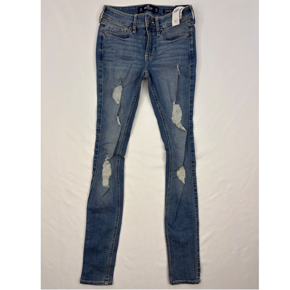 Hollister Low Rise Super Skinny Jeans Size 24/30 NWT - Picture 2 of 8